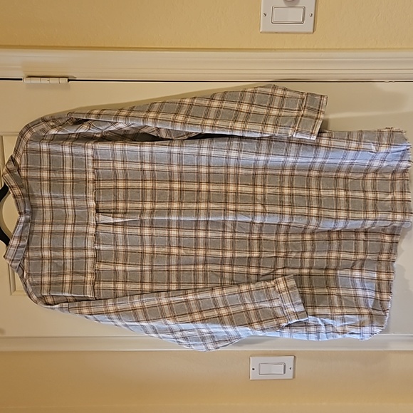 143 Story by line up Gray, orange, and black Plaid button down shirt 3x - Picture 9 of 10